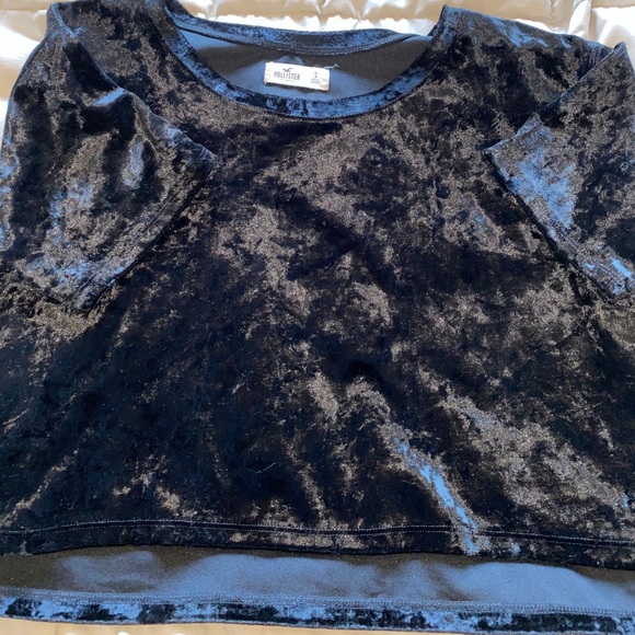 Crushed velvet crop top - Picture 3 of 3